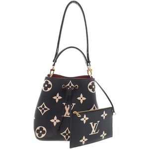 Louis Vuitton Bicolor Monogram Emplant Neonoe MM Black
